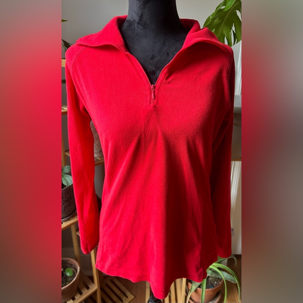 Columbia Red Women’s Medium 1/4 Zip Pullover
